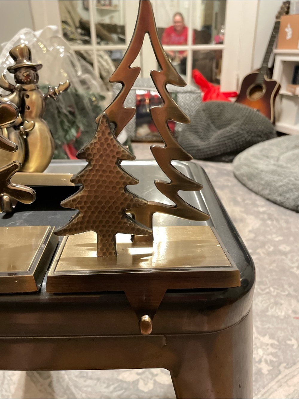 Metallic Holiday stocking holder Set - Picture 5 of 6